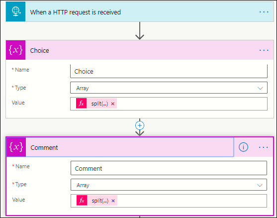 Automate work flow comment